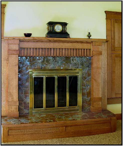 white oak fireplace