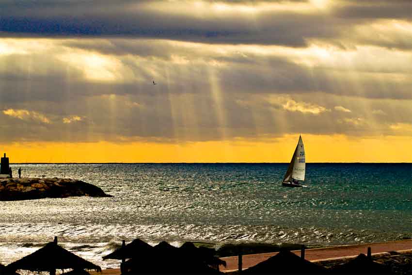 sunlight through clouds