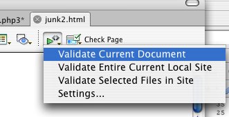 validation screen